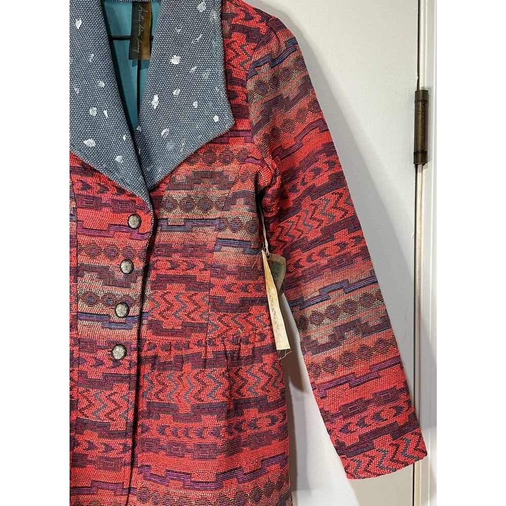 Arrata Silent Journey Blazer Jacket Pink Size Small NWT Embroidered Peplum - Picture 4 of 16